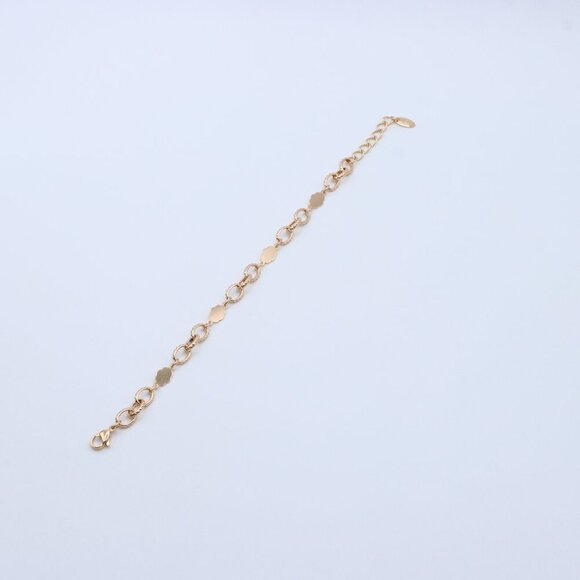 "Delicate Rose Gold Bracelet with Textured Links, XPBL0995 - Picture 2 of 2